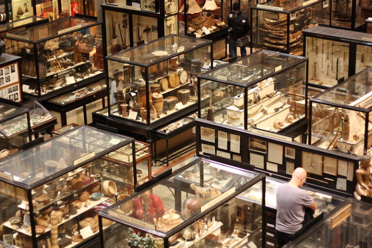 A view of the Pitt-Rivers Museum from the first floor. Image courtesy of Dark Dwarf via Flickr Commons.