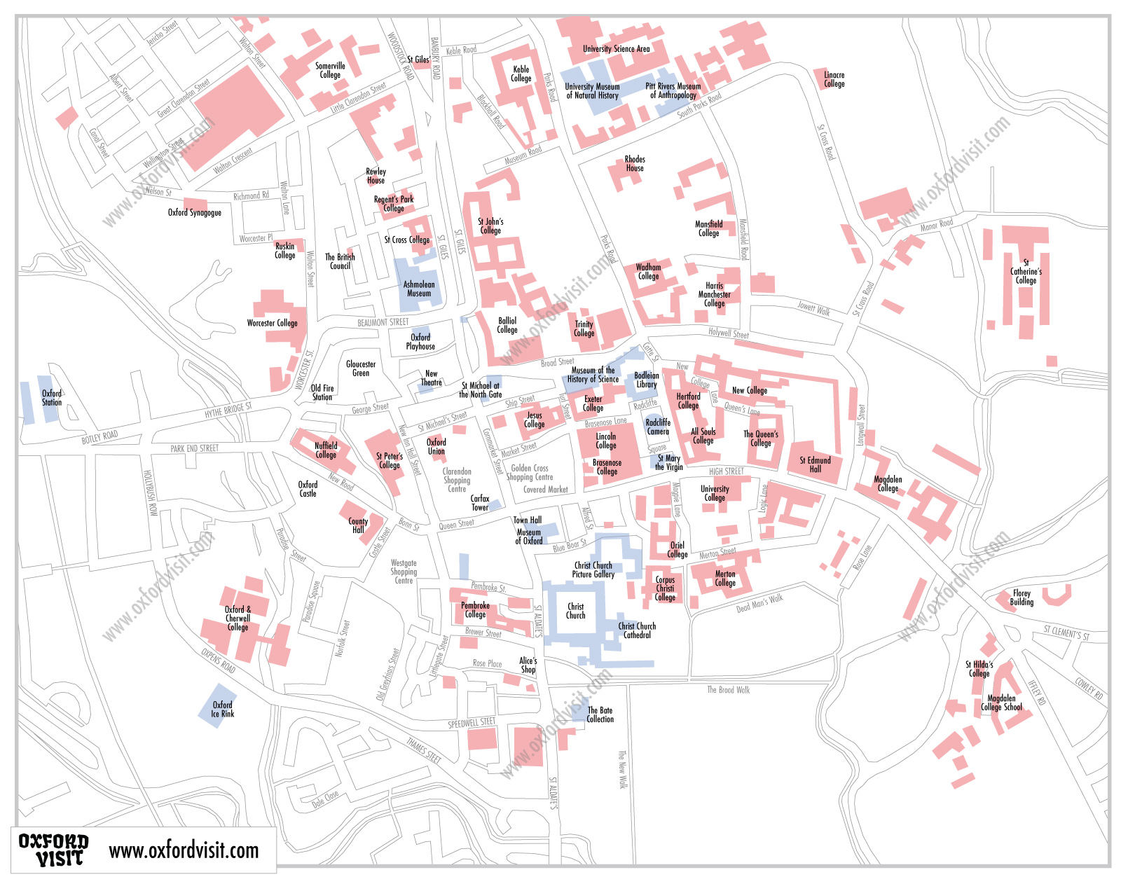 Oxford University Campus Map