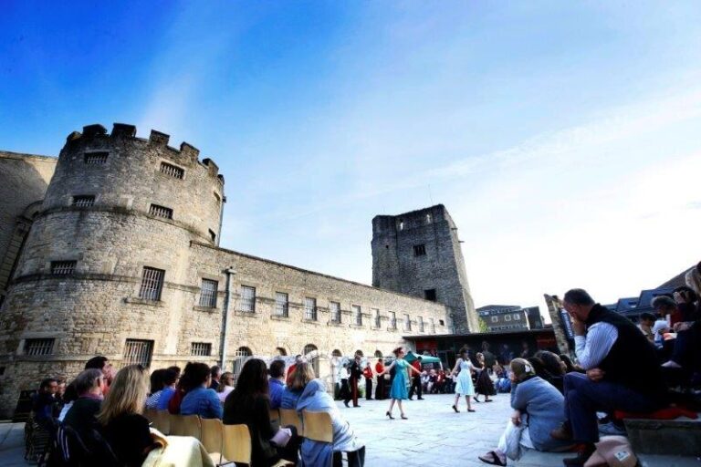 The Oxford Shakespeare Festival in the yard of Oxford Castle.
